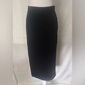 Black Skirt Size 2 French Connection NWOT Zipper Back & Back Slit - NWOT